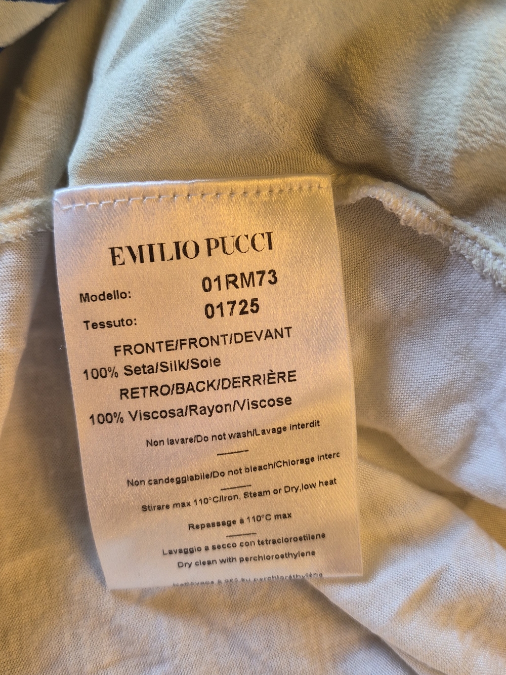 RARE Emilio Pucci Blue and Cream Graphic Tank Top - Picture 12 of 14